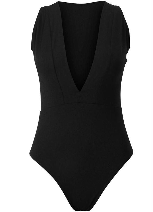 Outlet - Maiô Decote Profundo Preto 4