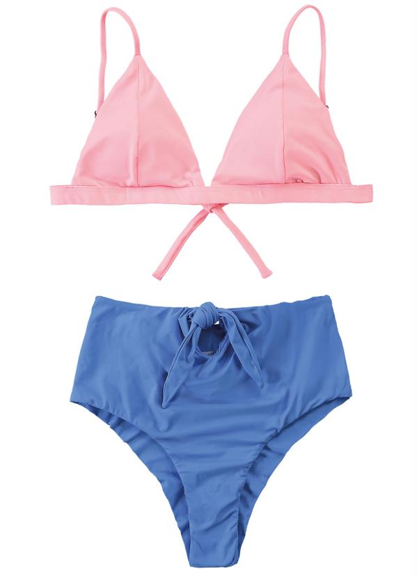 Malwee - Maiô e Biquini Rosa Bicolor 3