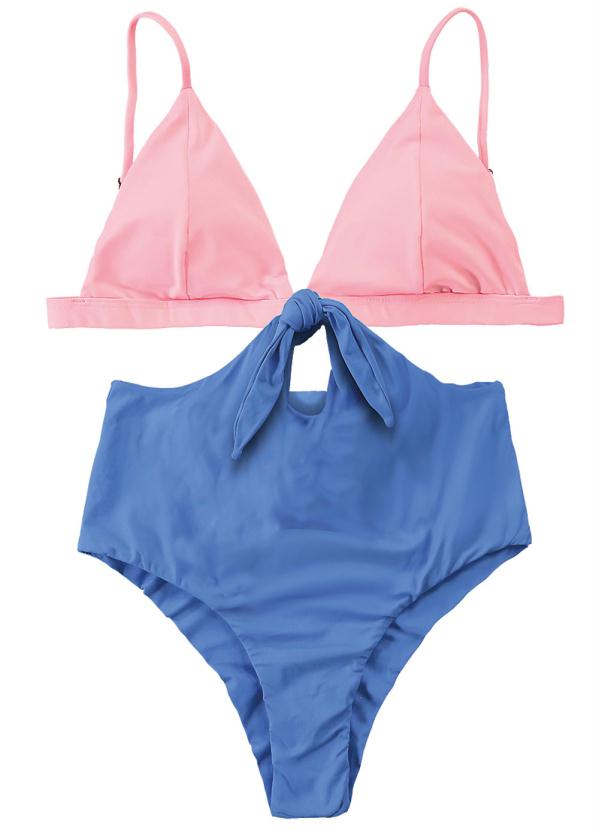 Malwee - Maiô e Biquini Rosa Bicolor 4