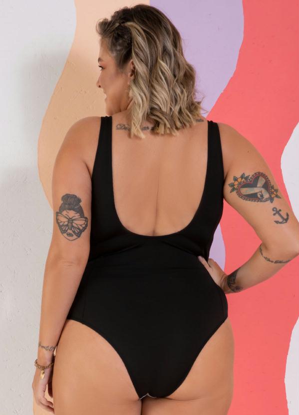 Quintess - Maiô Preto/Branco com Zíper 7