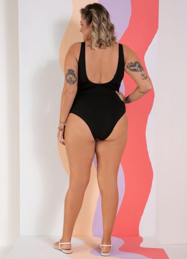 Quintess - Maiô Preto/Branco com Zíper 9