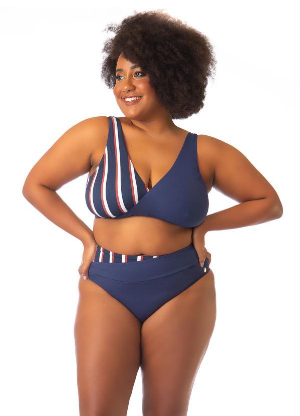 Acqua Rosa - Biquini sem Bojo Plus Size Azul Marinho