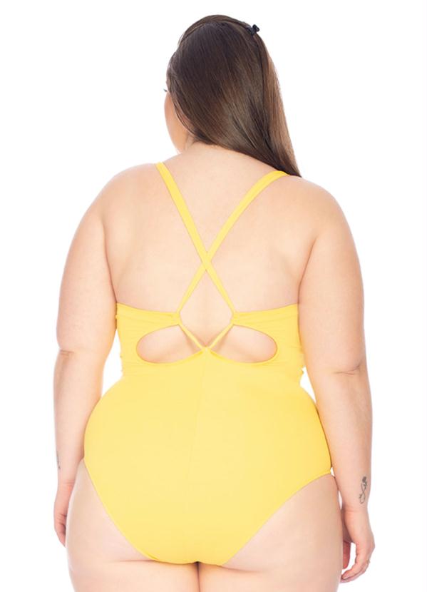 Acqua Rosa - Maiô Decote sem Bojo Plus Size Amarelo 2