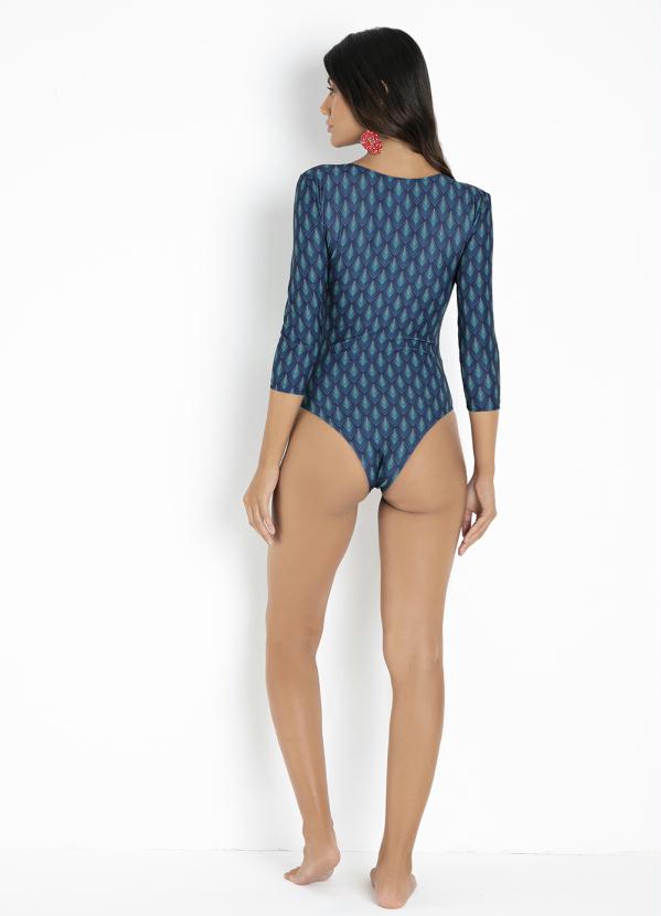 Outlet - Maiô Pavão com Tiras para Amarrar 3