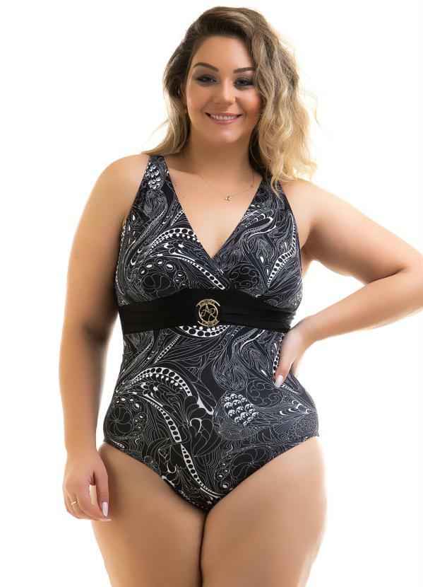 Acqua Rosa - Maiô sem Bojo Plus Size Preto