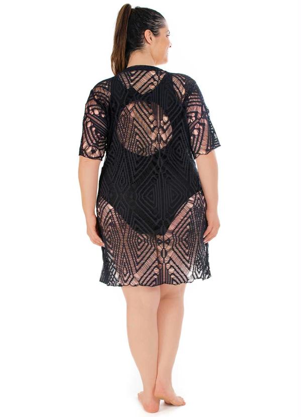 Acqua Rosa - Saída de Praia Plus Size Acqua Rosa Preto 4