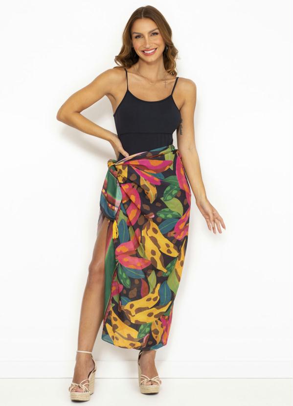 Farm - Canga de Viscose Banana Pintada Amarela 2