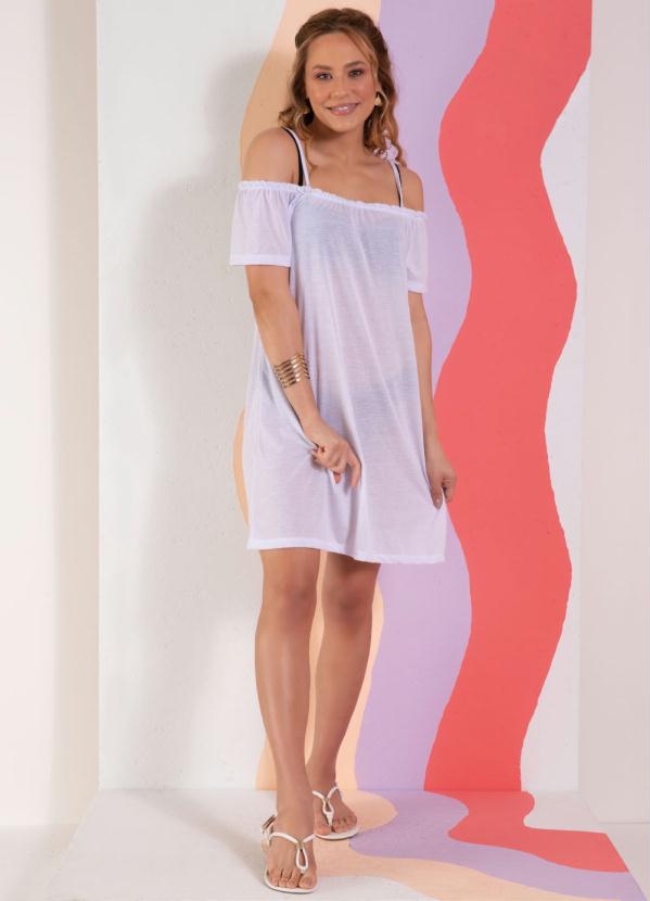 Quintess - Saída de Praia Branca Ombro a Ombro com Alça 3