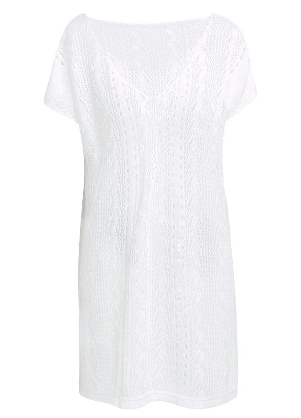 Outlet - Saída de Praia de Tricô Branca 6