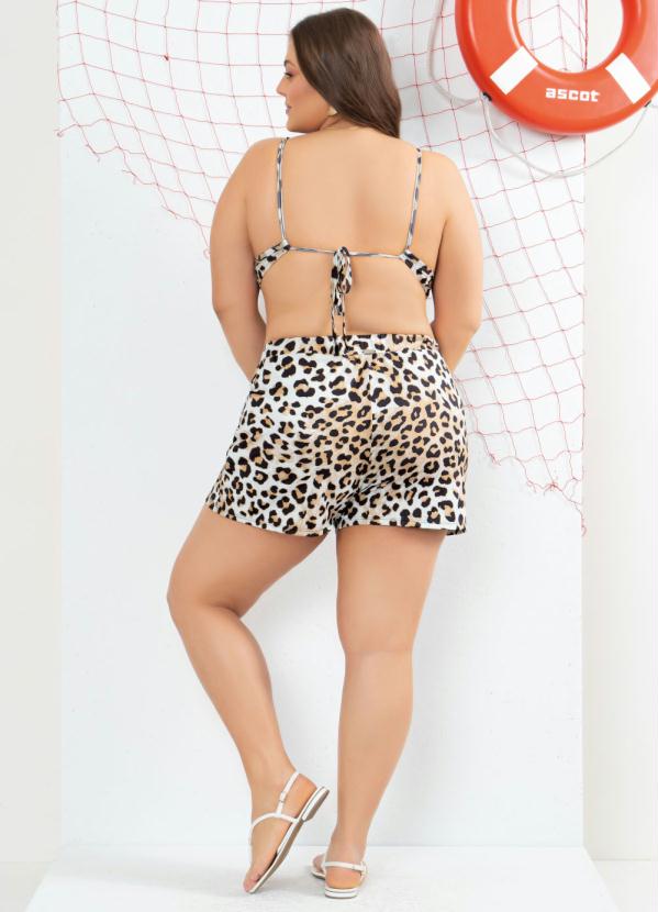 Quintess - Shorts Saída de Praia Onça com Elástico 8