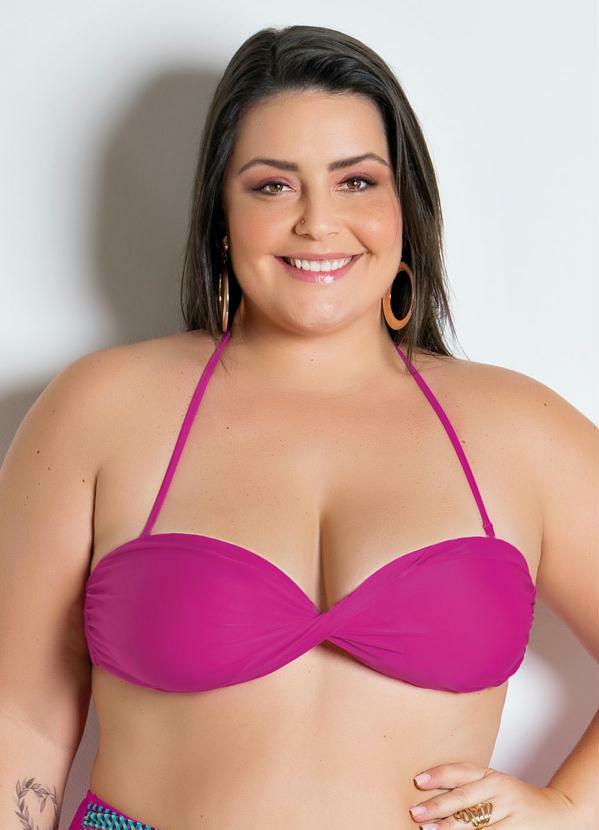 Alma Dolce - Top Biquíni de Alças Fúscia