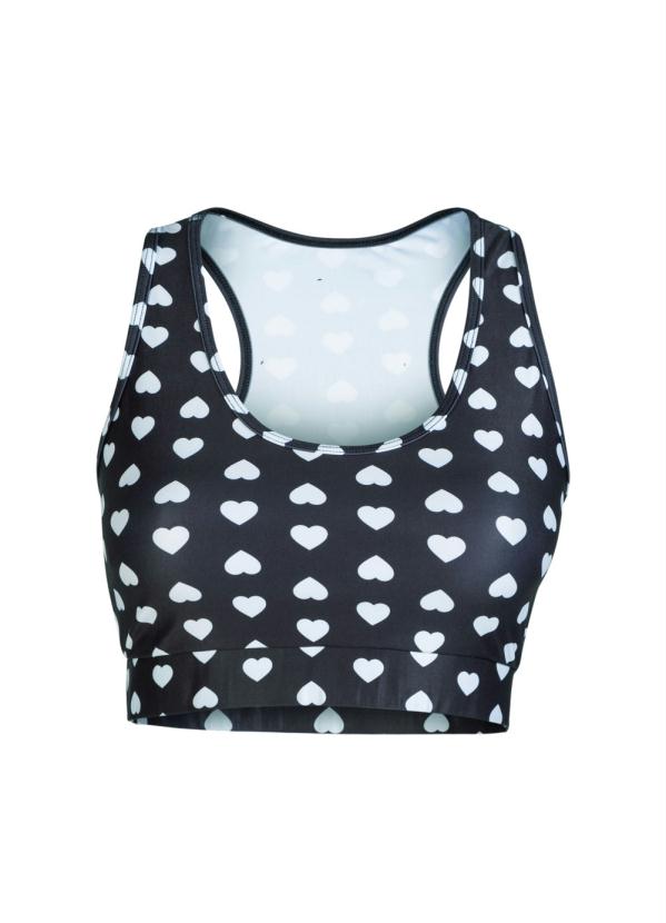 bonprix - Top de Praia com Costas Nadador Preto e Coração 6