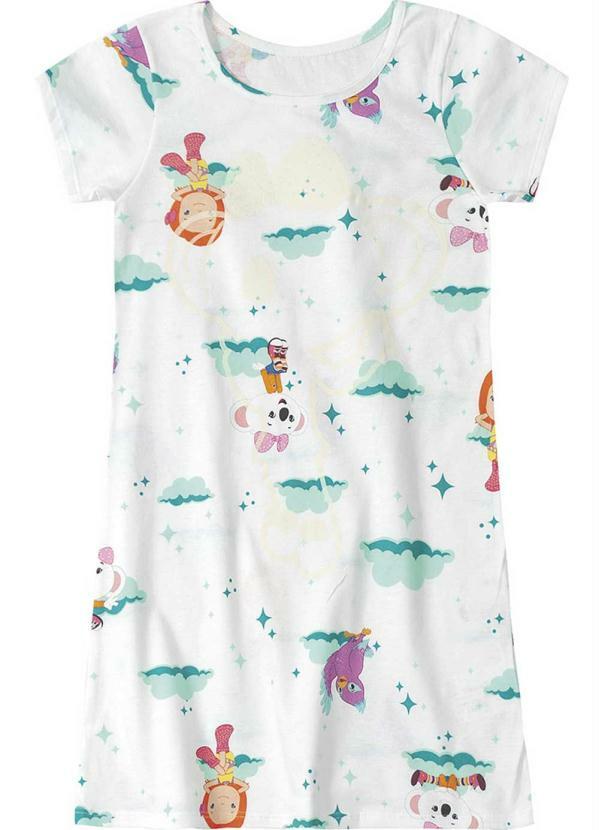 Lilica Ripilica - Camisola Branca Bebê Menina Mundo Ripilica