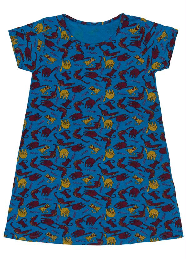 Marisol Play - Camisola Manga Curta Infantil Feminina Azul