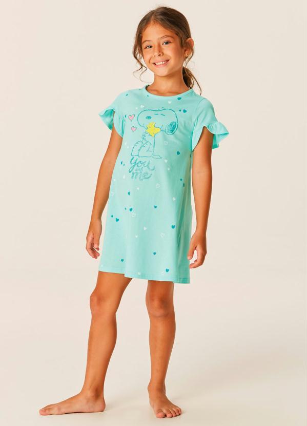 Malwee - Camisola Verde Água Menina Snoopy®