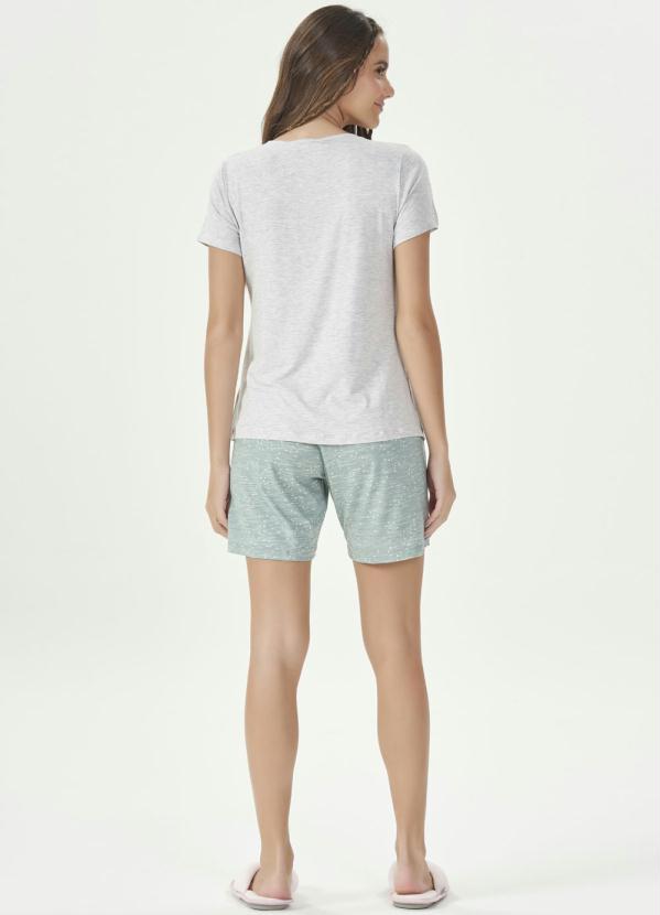 Espaço Pijama - Bermudoll Manga Curta Cinza 4