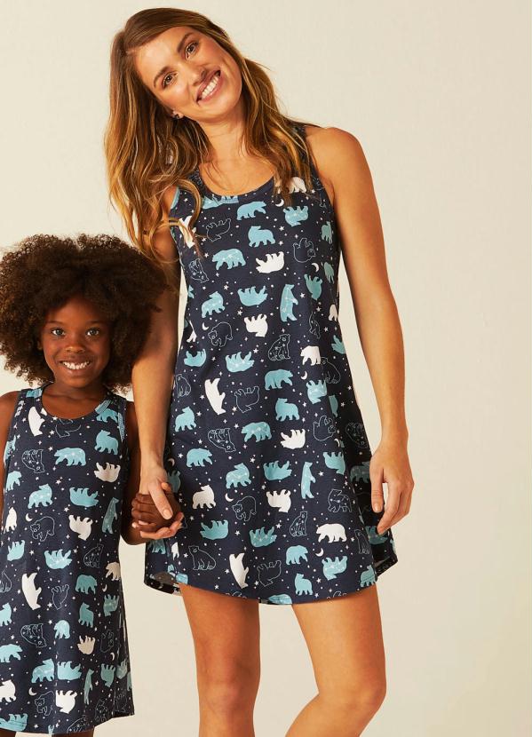 Malwee - Camisola Azul Ursa Maior Feminino Mãe