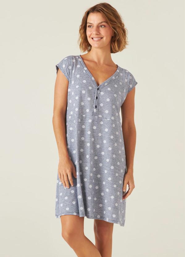 Camisola Cinza Feminina Poá - Malwee