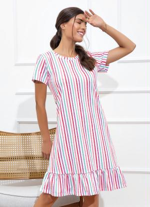 Alma Dolce - Camisola com Babado Listrado - ALMA DOLCE