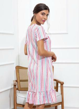 Alma Dolce - Camisola com Babado Listrado - ALMA DOLCE