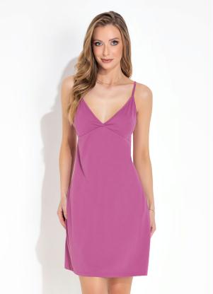 Alma Dolce - Camisola de Alcinha Decote V Roxo - ALMA DOLCE