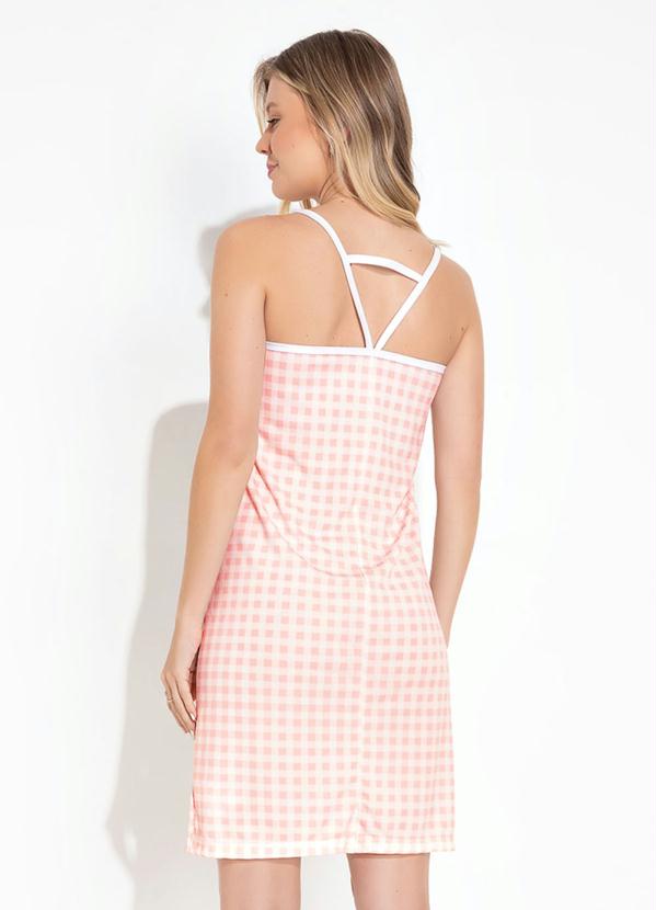 Queima Estoque - Camisola Decote V Vichy Rosa 2