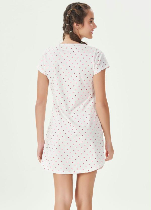 Espaço Pijama - Camisola Manga Curta Branca 2