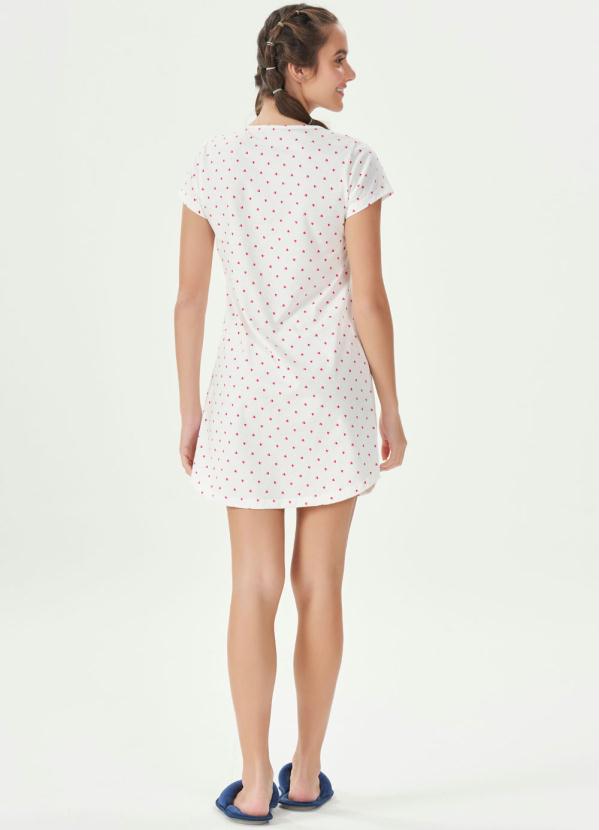 Espaço Pijama - Camisola Manga Curta Branca 4