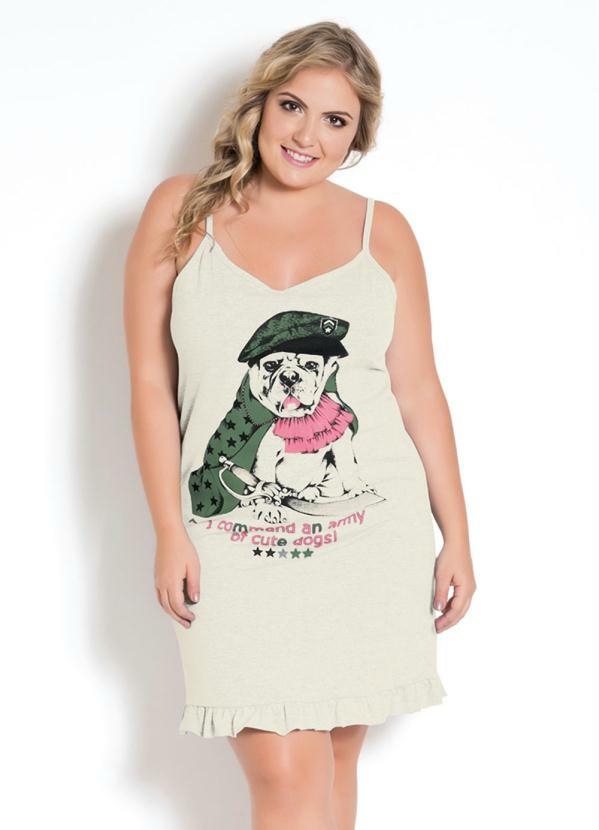 Alma Dolce - Camisola Plus Size Off White