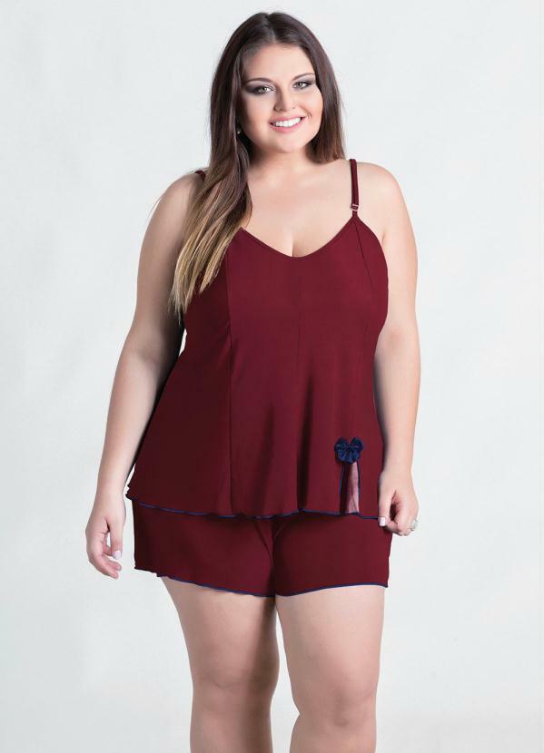 Baby Doll Vermelho Plus Size com Fenda Alma Dolce