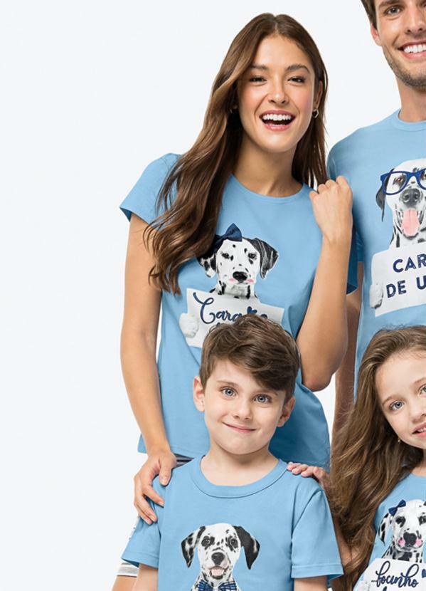 Malwee - Pijama Azul Claro Sustentável Feminino Listrado Mãe