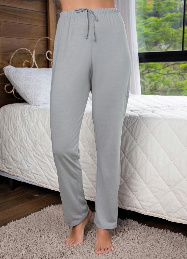 Alma Dolce - Pijama com Estampa Frontal Mescla/Lilás 4