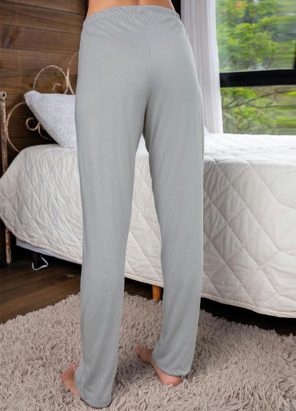 Alma Dolce - Pijama com Estampa Frontal Mescla/Lilás 5