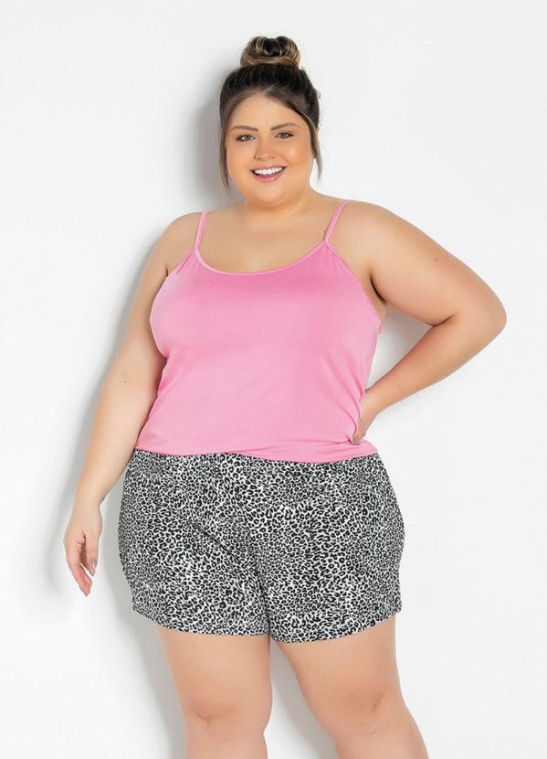 Marguerite - Pijama de Alcinha Rosa/Oncinha