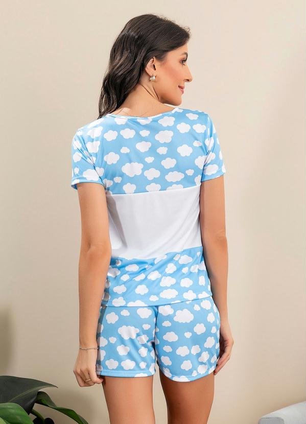 Alma Dolce - Pijama Manga Curta Nuvem Azul 2