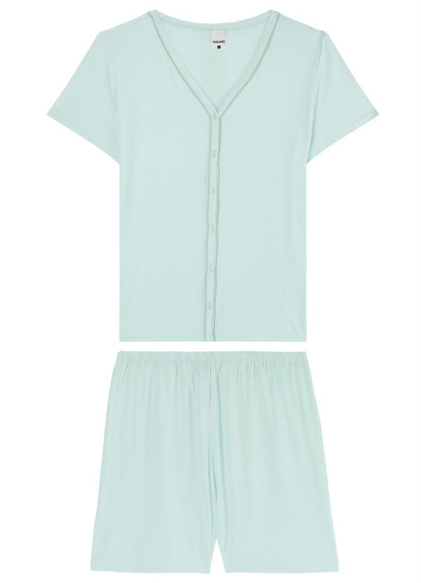 Malwee - Pijama Verde Água em Viscose Cromoterapia