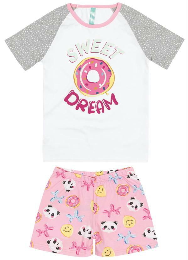 Malwee Kids - Pijama Branca Sweet Dream Menina
