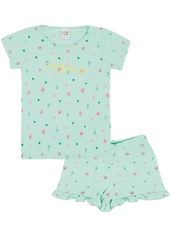 Pulla Bulla - Pijama Meia Malha Verde