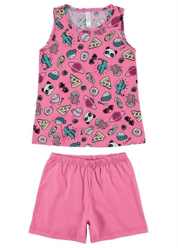 Malwee - Pijama Rosa Panda Infantil