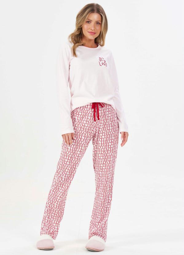 Espaço Pijama - Pijama Manga Longa Rosa 1