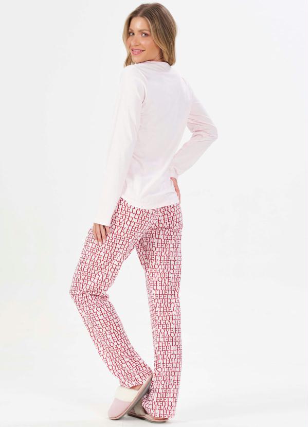 Espaço Pijama - Pijama Manga Longa Rosa 2