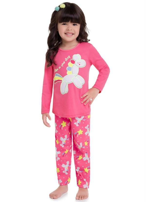 Kyly - Pijama Infantil Feminino Rosa