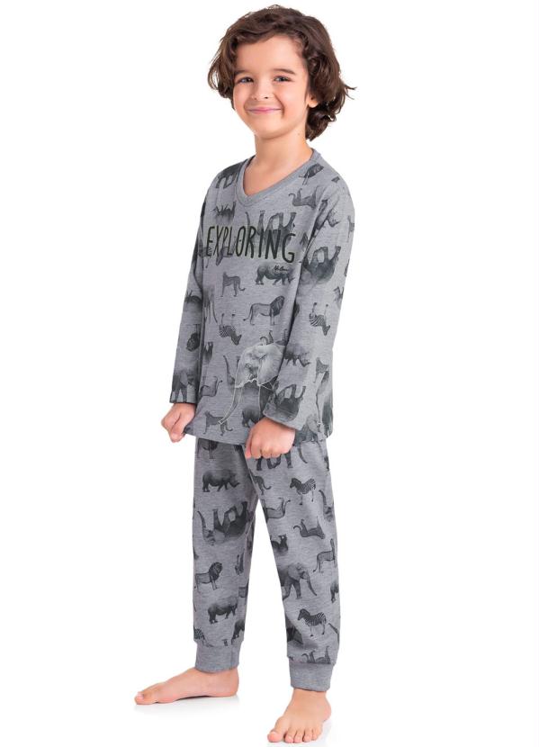 Milon - Pijama Infantil Masculino Mescla