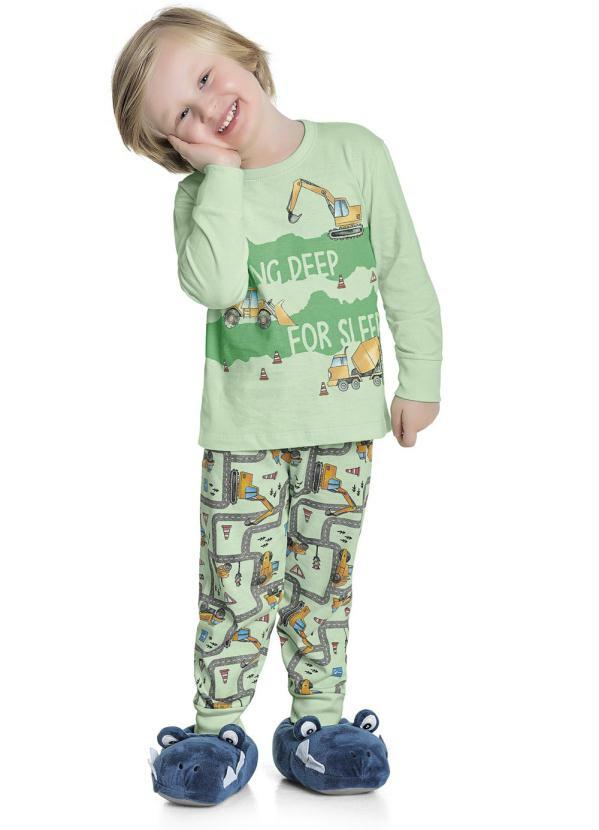 Fakini Kids - Pijama Manga Longa Verde