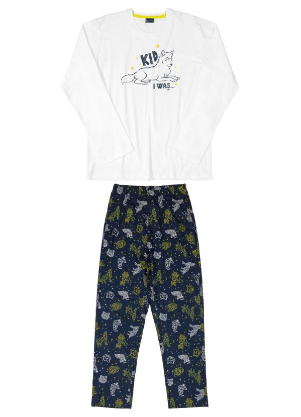 Quimby - Pijama Pai e Filho Brilha no Escuro Azul