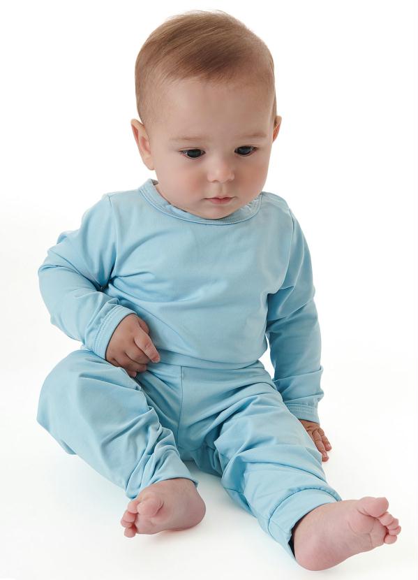 neumonía violación referir Pijama Térmico para Bebê Azul - Up Baby