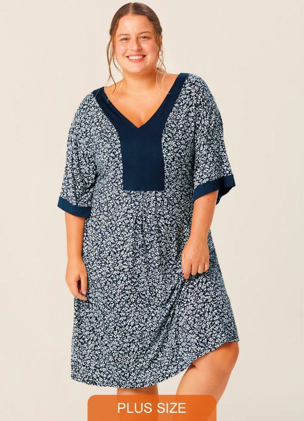 Malwee Plus - Camisola Estampada Floral em Viscose Plus
