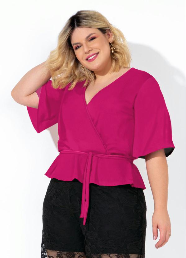 Calça Onça Pink Jogger em Malha Crepe Plus Size - Marguerite