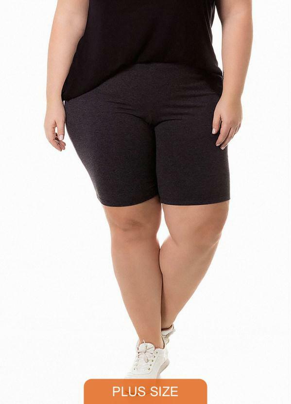 Miss Masy Plus - Bermuda Fitness Cinza Escuro