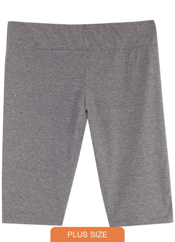 Malwee Plus - Bermuda Cinza Escuro Ciclista em Cotton Plus